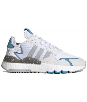 Кроссовки Adidas Nite Jogger белые с синим